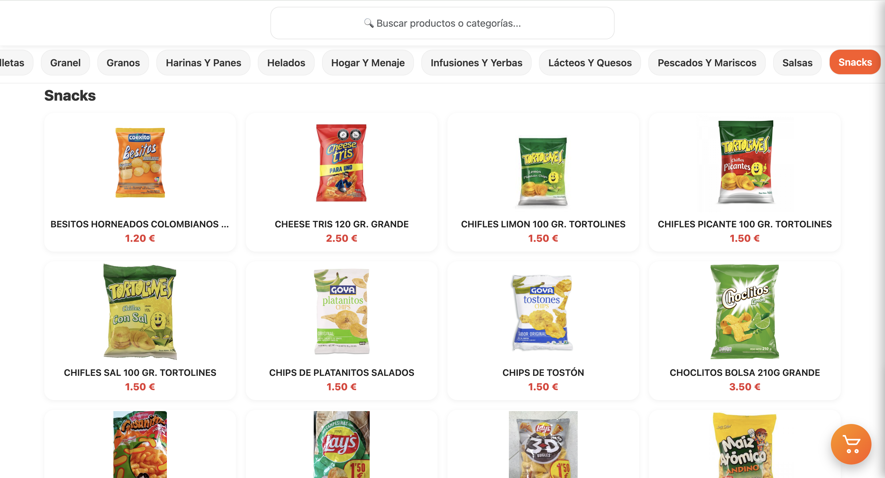 Clientes pidiendo online